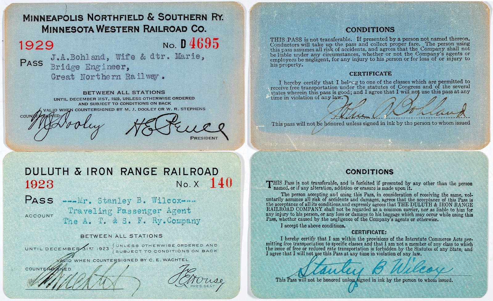 Great Lakes Region Railroad Pass Pair  [138848] (1 of 1)