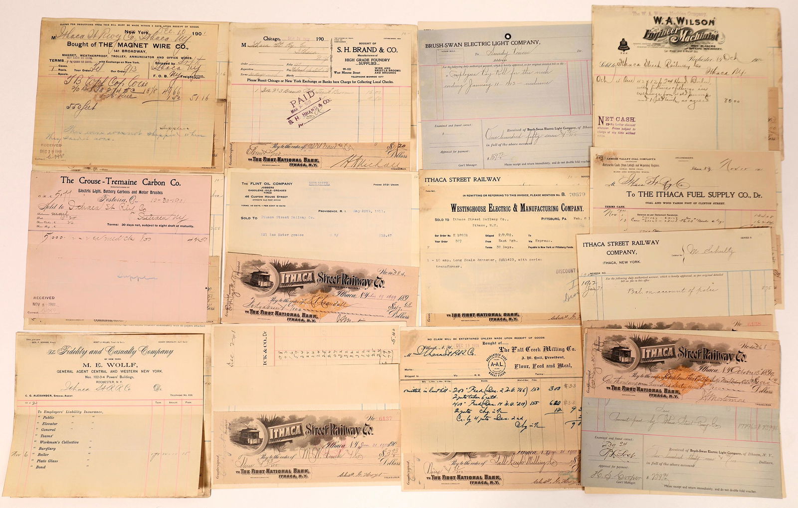 Ithaca Street Railway Co. Ephemera (Billheads & Checks) (1 of 1)