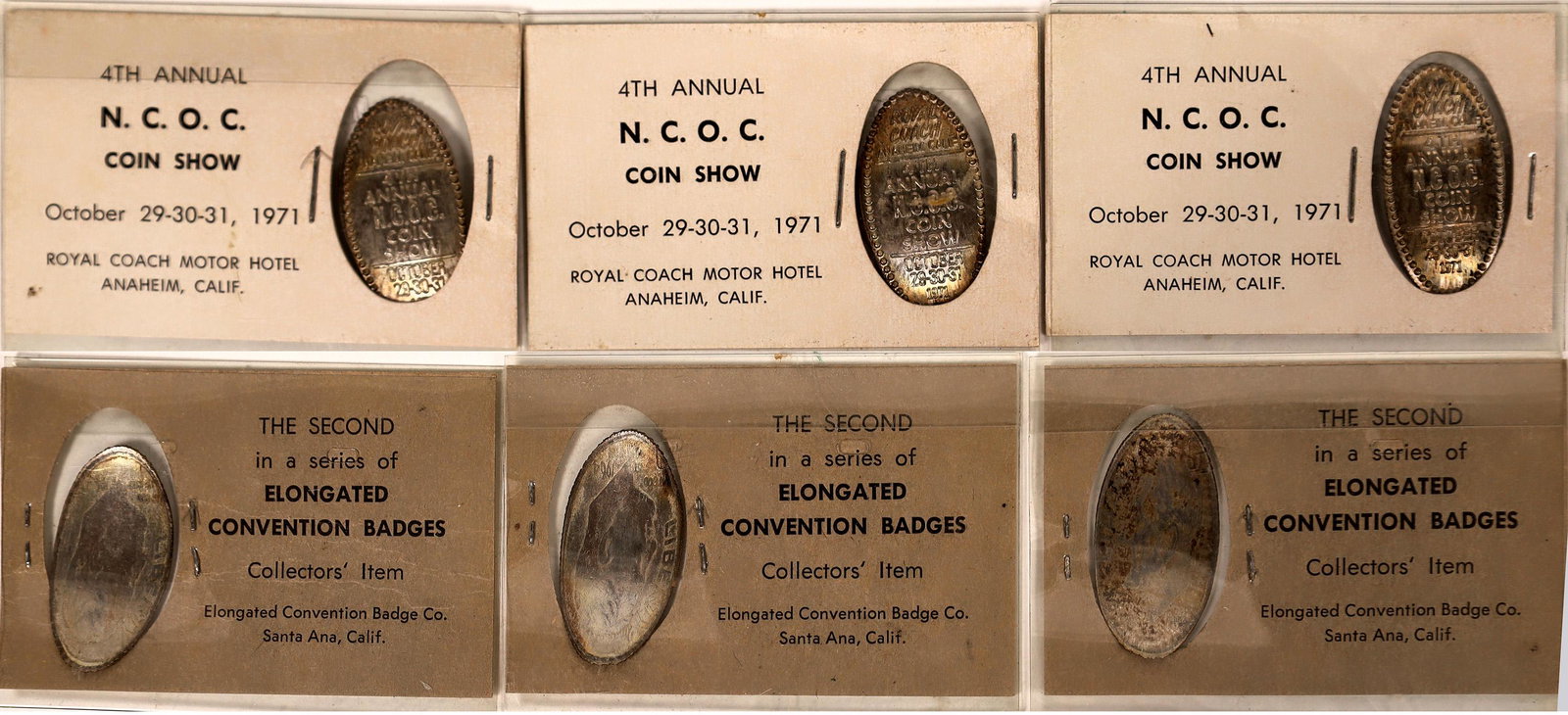 Elongated Dimes N.C.O.C. Coin Show Convention  [135230] (1 of 1)