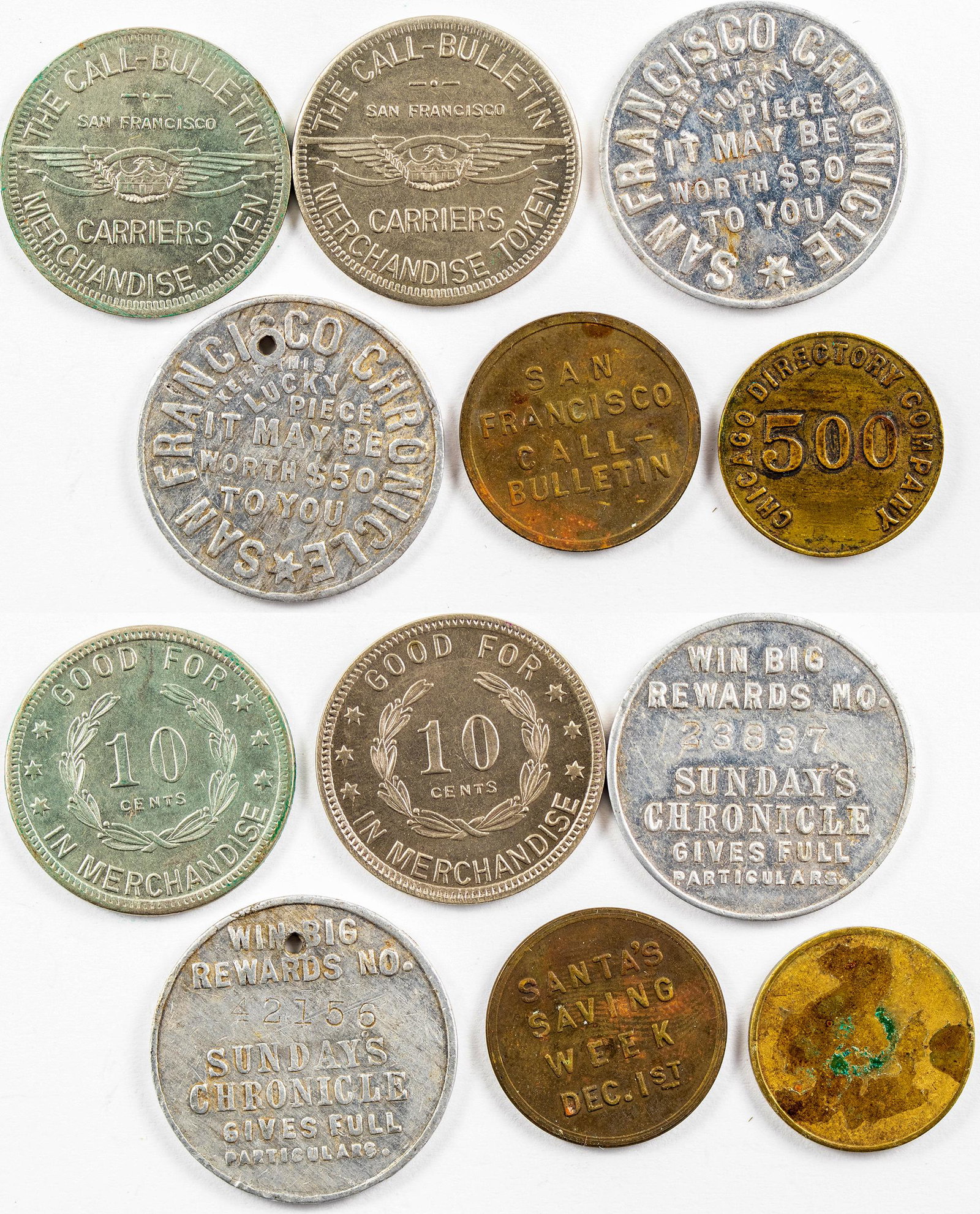 San Francisco Newspaper & Publishing Tokens  [136643] (1 of 1)