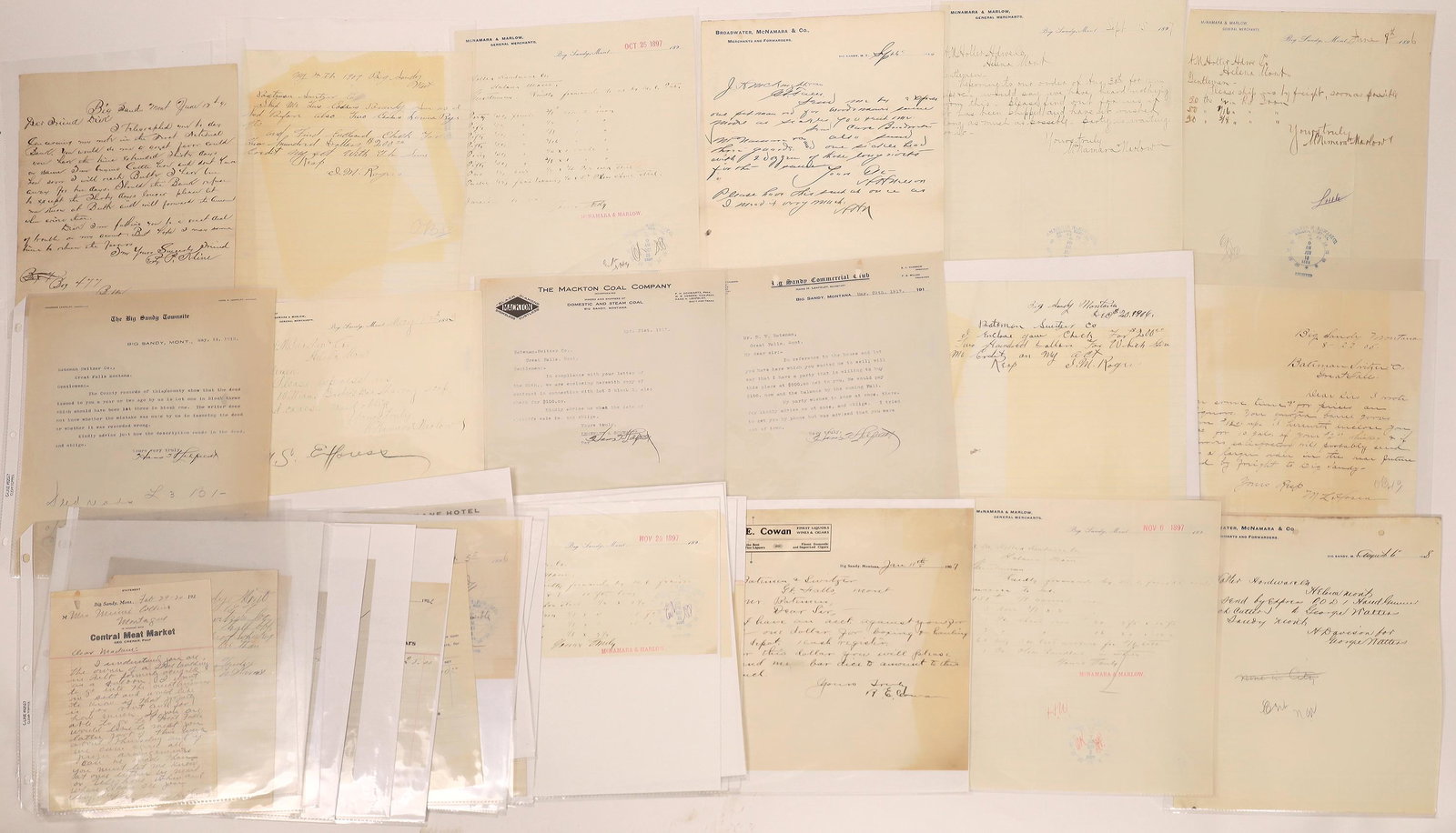 Big Sandy, MT. Billheads (Approx. 45)  [140431] (1 of 1)