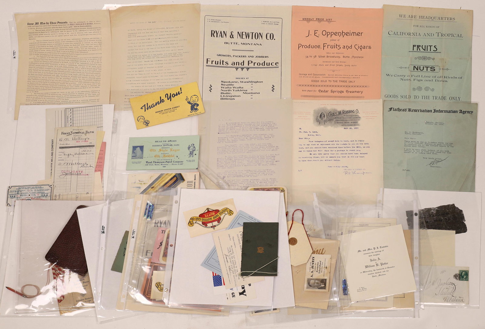 Butte Business & School Ephemera Package (35)  [128195] (1 of 1)