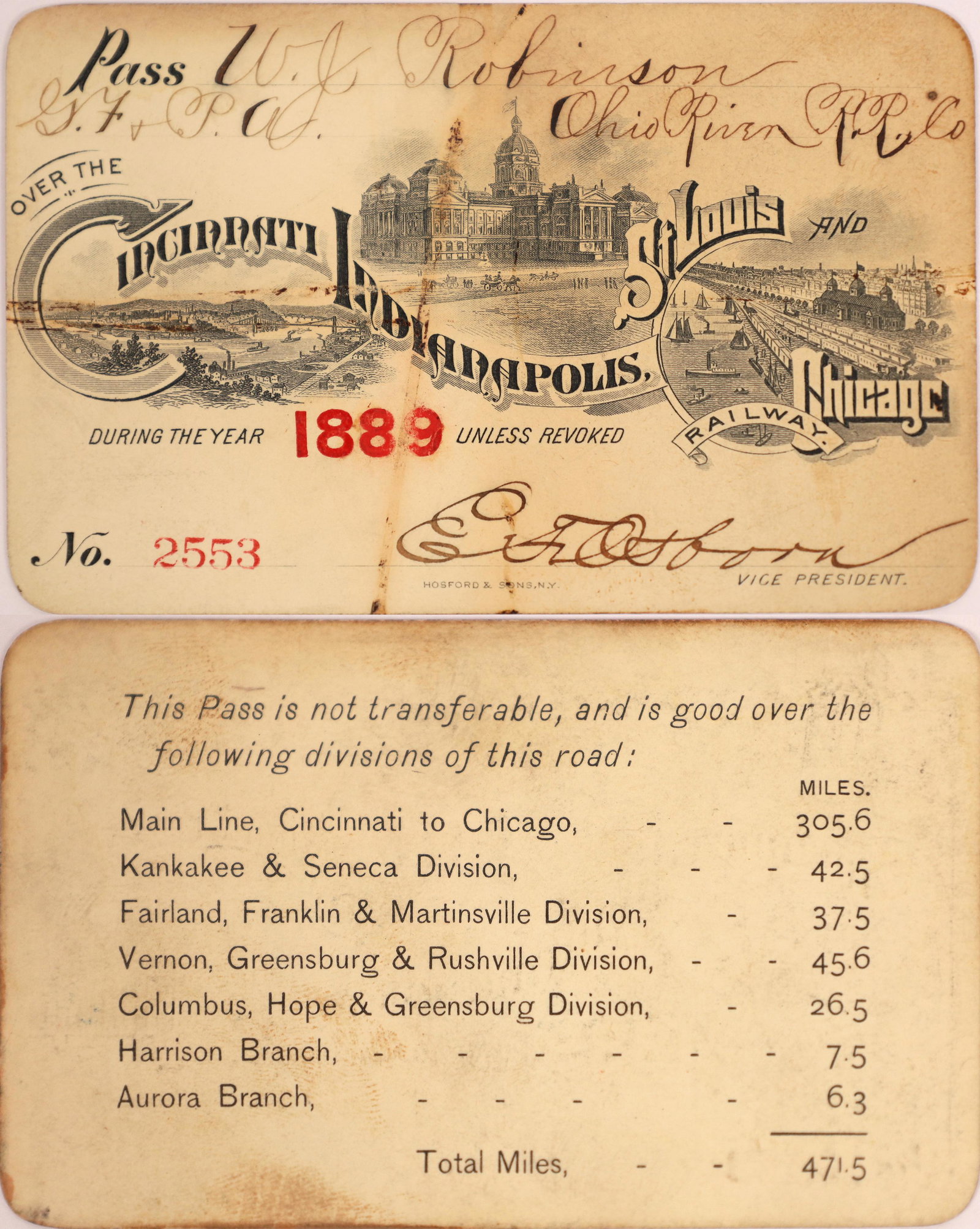 Cincinnati, Indianapolis, St. Louis and Chicago Railway (1 of 1)