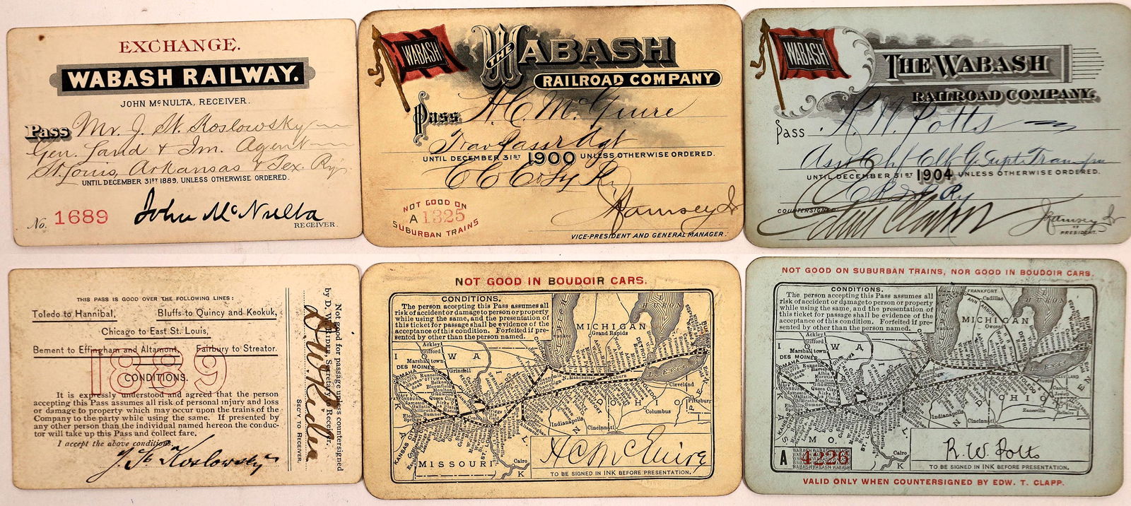 Railroad Passes, Wabash Railroad Co - 3  [140231] (1 of 1)