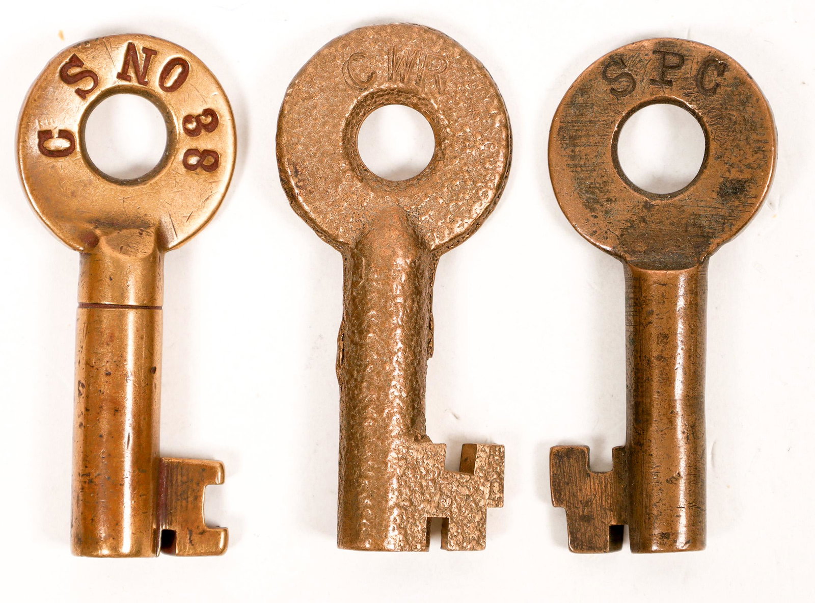 Railroad Lock Keys (3), California - General RR Lines (1 of 1)