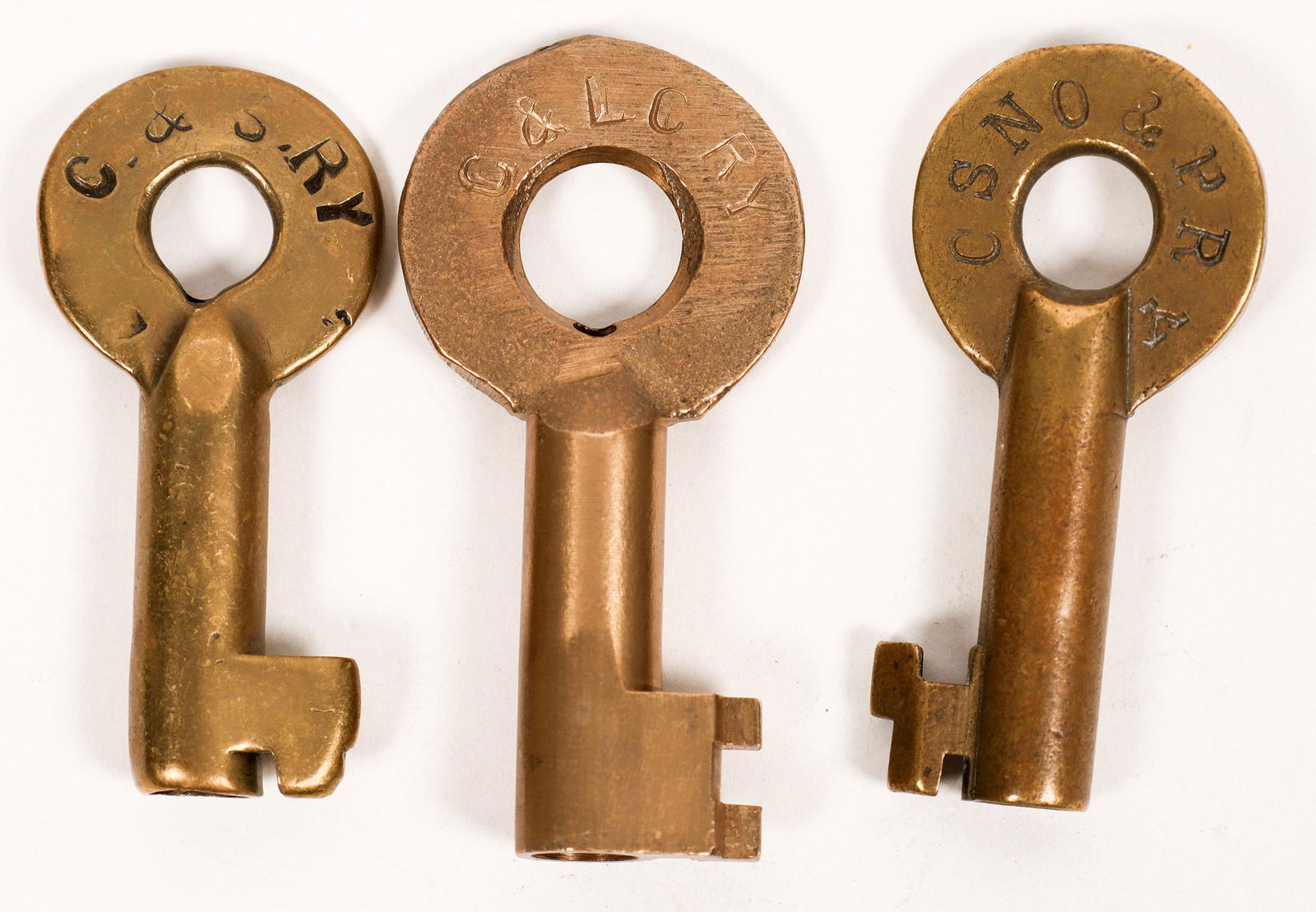 Railroad Lock Keys (3), different Colorado RR Lines (1 of 2)