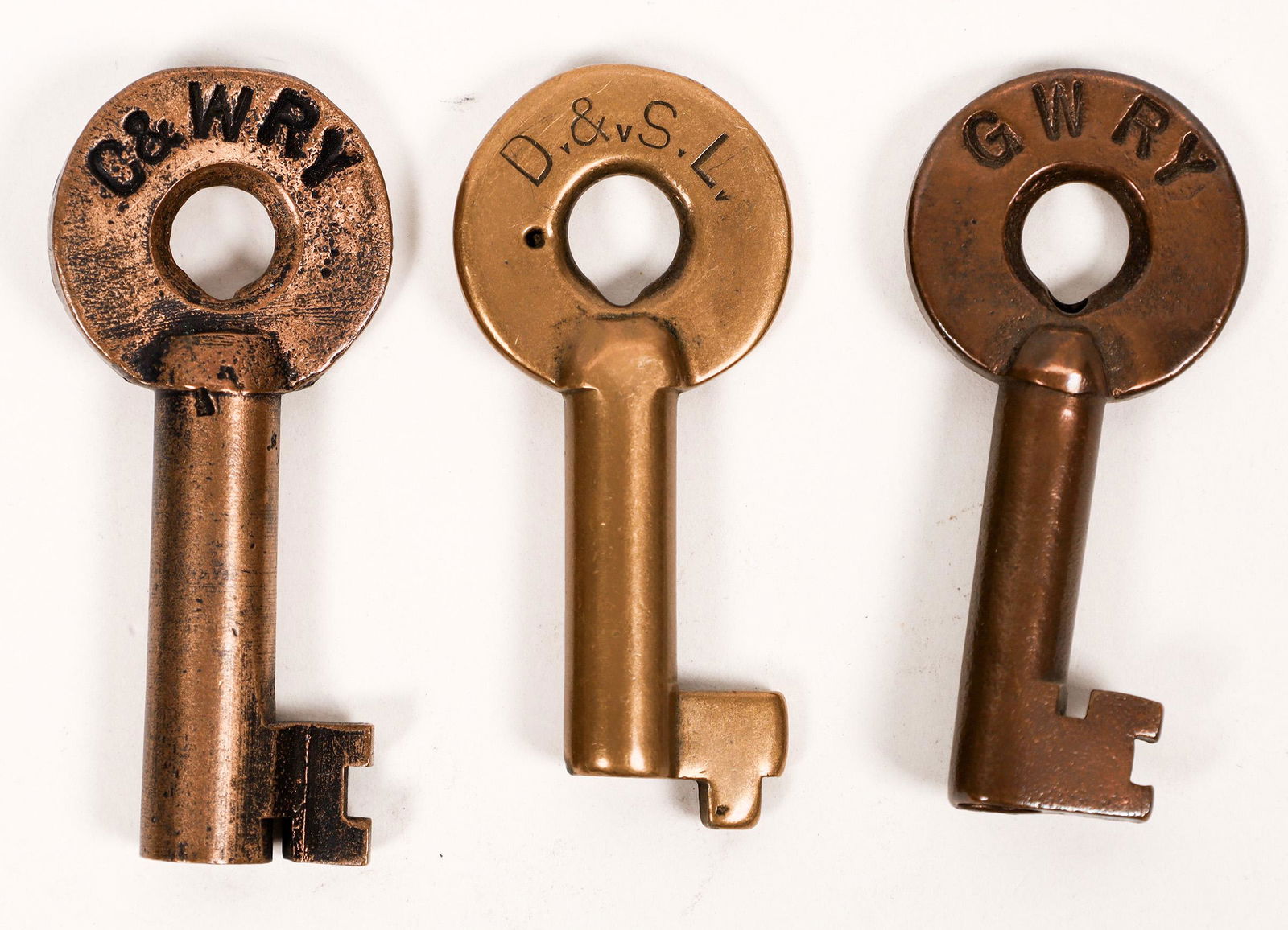 Railroad Lock Keys (3), different Colorado RR Lines (1 of 2)