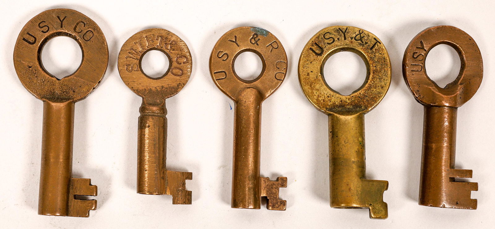 Railroad Lock Keys (5), Illinois - Chicago Stock Yards (1 of 1)