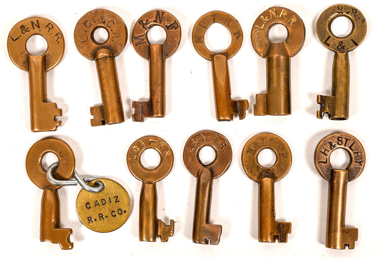 Railroad Lock Keys (11), multiple Kentucky RR Lines (1 of 1)