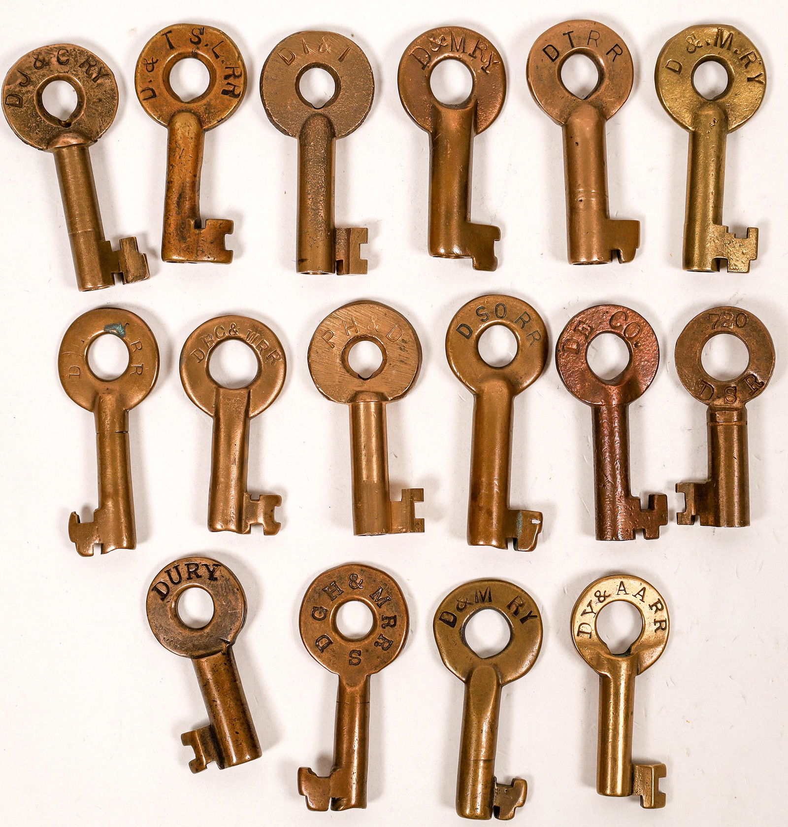 Railroad Lock Keys (16), Great Lakes - MI - Detroit RR (1 of 1)