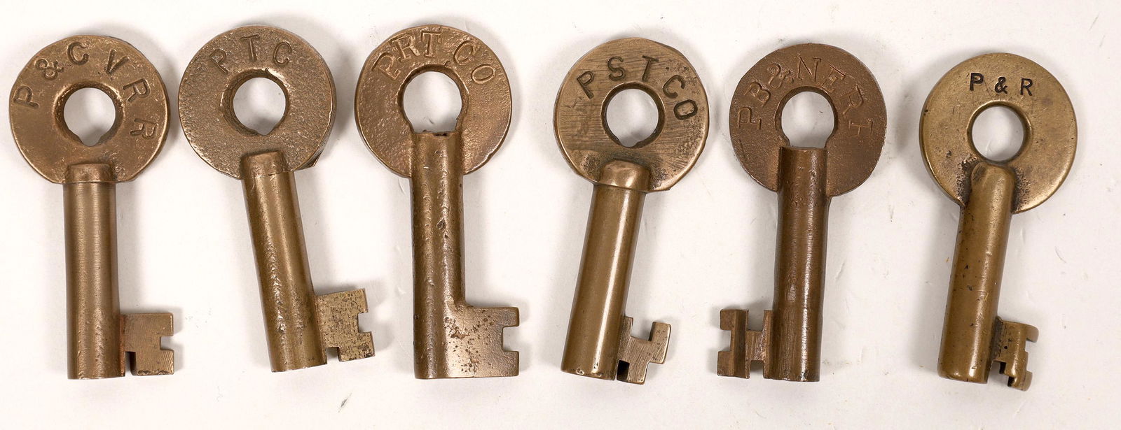 Railroad Lock Keys (6), Pennsylvania - Philadelphia RR (1 of 1)