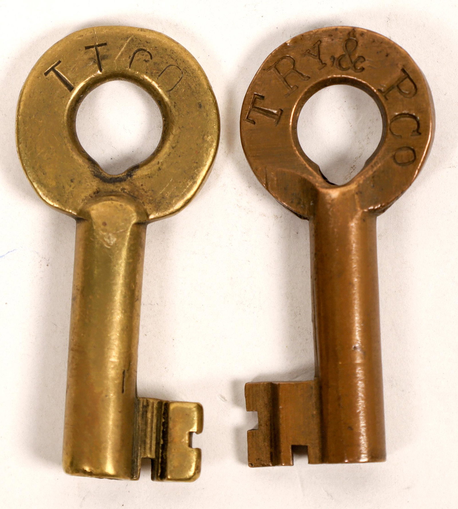 Railroad Lock Keys (2), different Washington state - (1 of 2)