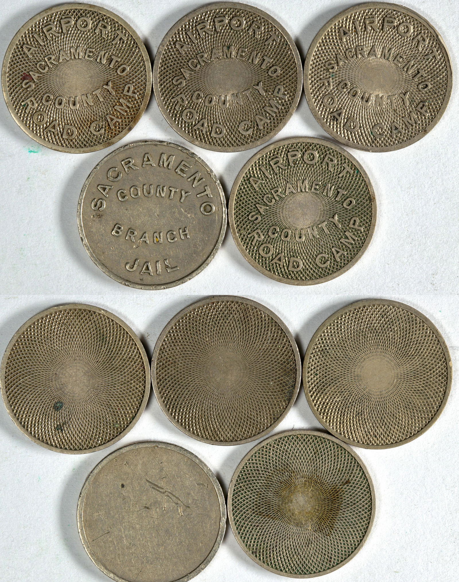 Sacramento County Airport Road Camp Jail Tokens (1 of 1)
