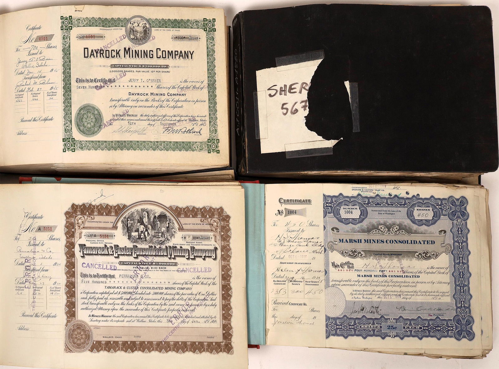 Four Mining Company Stock Books with 1,000 stocks Ã± (1 of 1)