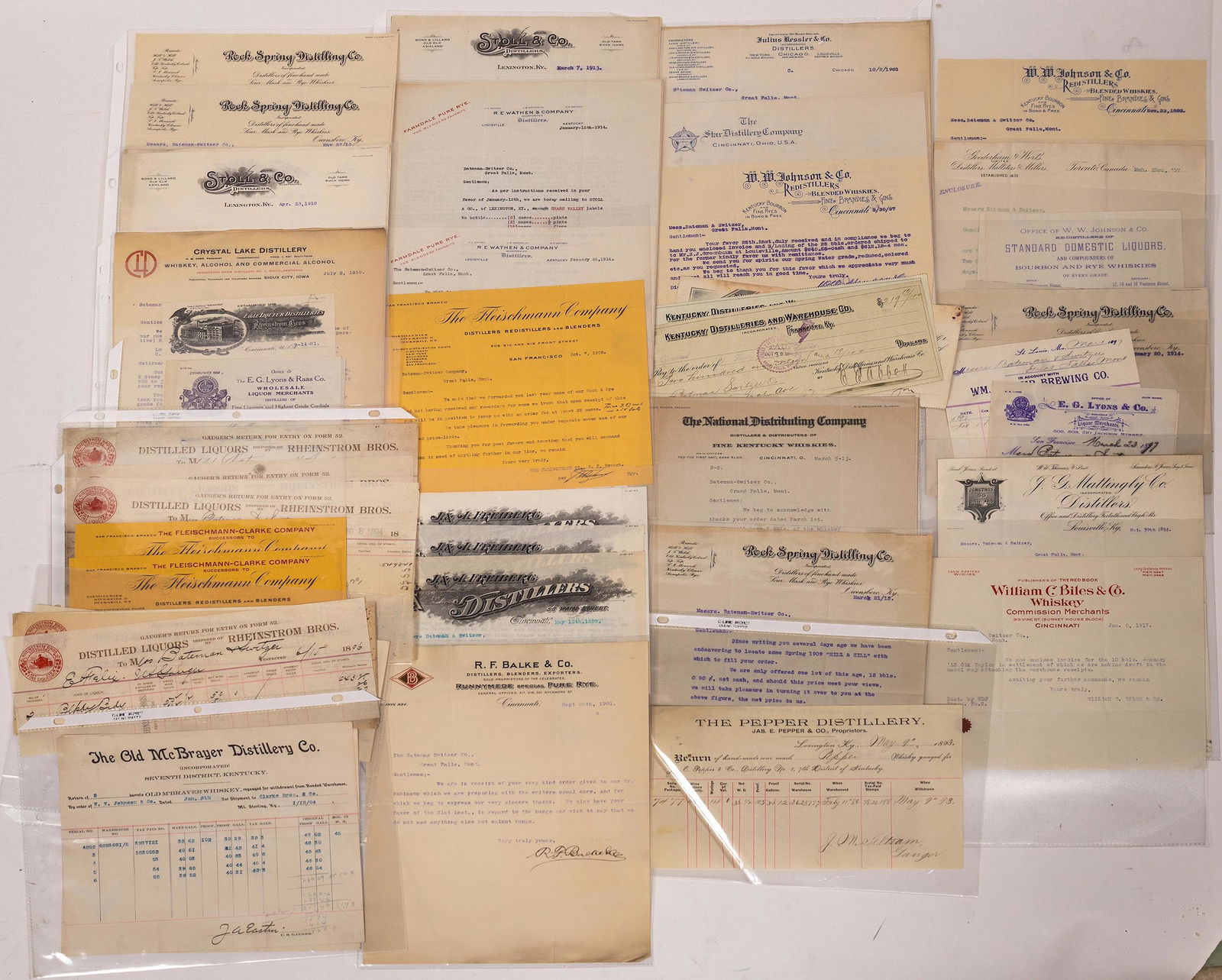 Montana Whiskey Sales Billhead Collection (60+) (1 of 1)