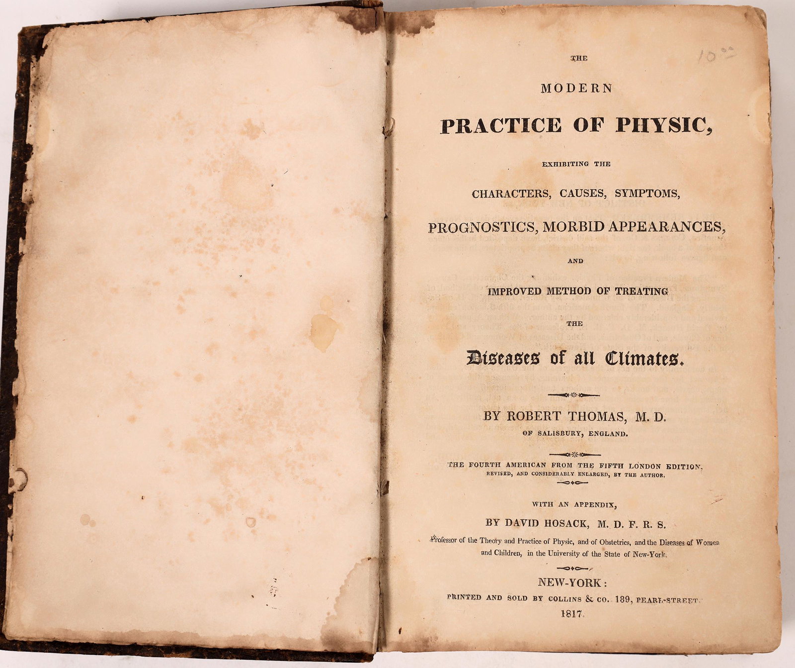 Early 19th Century Medical Book on Disease [127640]: An early 19th century medical book focusing on diseases in various locations and climates of the world. Mostly in Latin. Book is in decent shape for being over 200 years old. Date: 1817Country (if not
