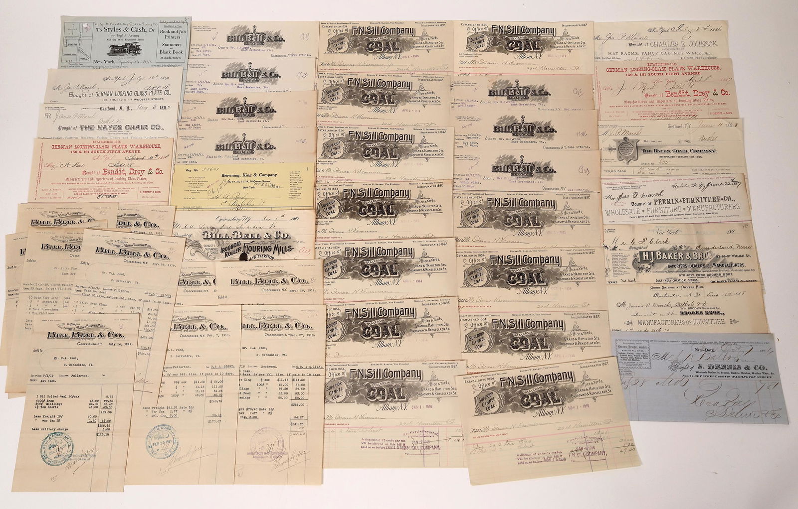 State of New York Misc. Early Billheads (43)  [144980] (1 of 1)