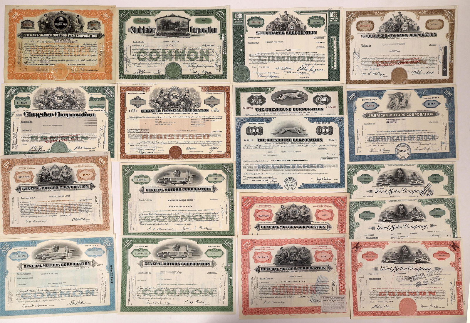 American Auto Industry Stock Collection Includes a (1 of 1)