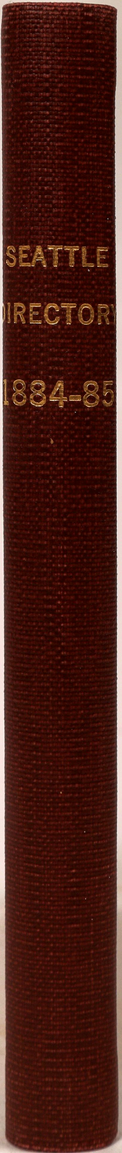 1884-1885 Seattle Directory  [145008] (1 of 3)