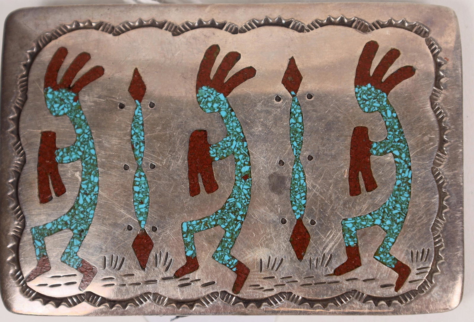 Navajo Sterling Silver Belt Buckle  [145964] (1 of 2)