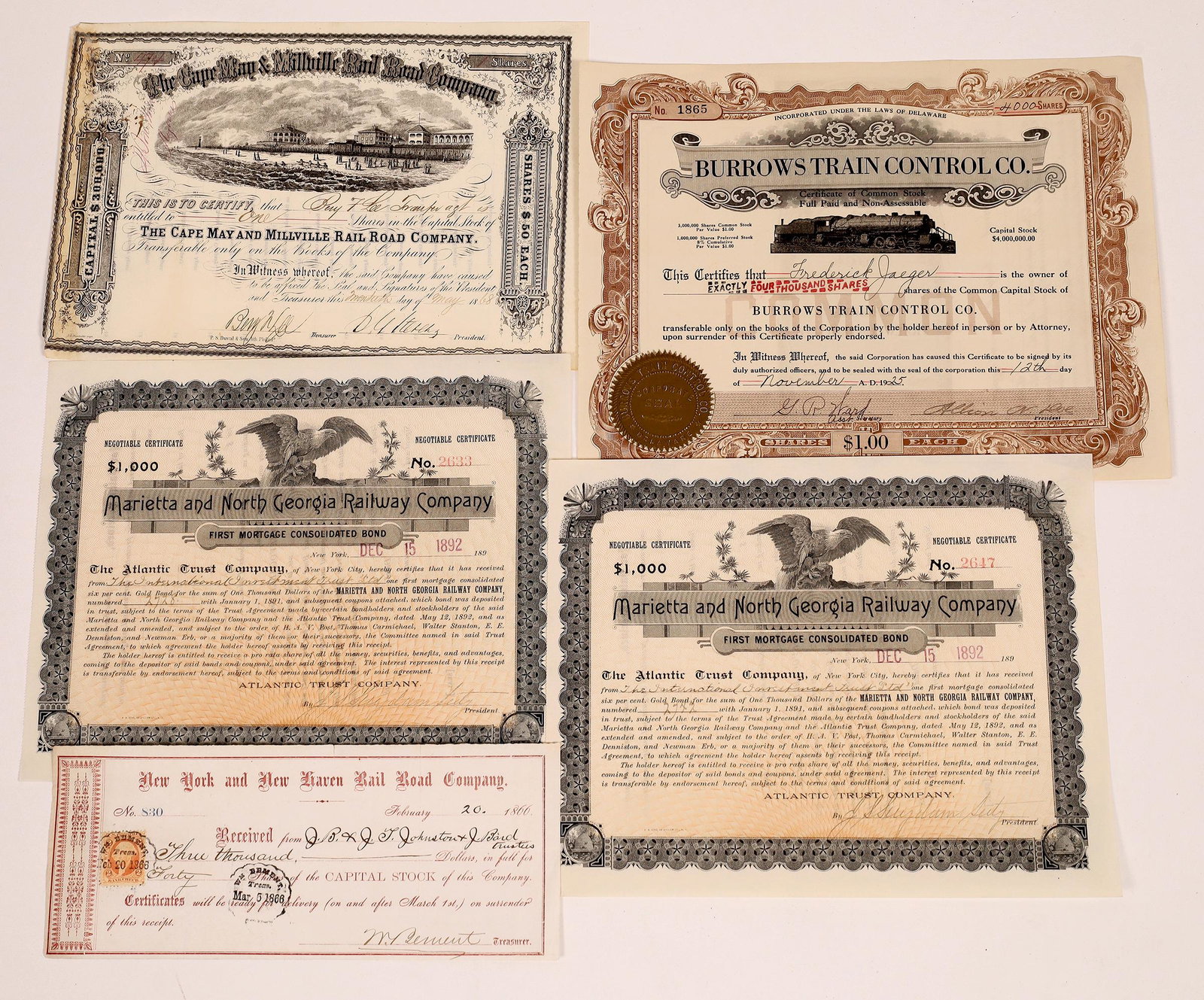 Railway Stock and Bond Certificates  [142303] (1 of 1)