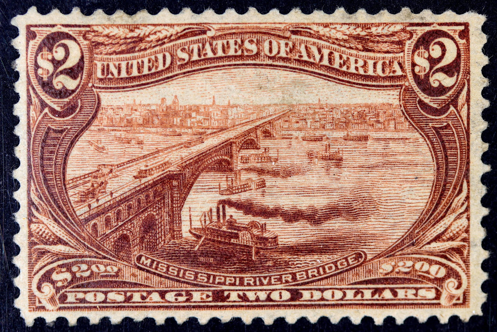 US Stamp: Trans Mississippi $2, OG, H   [148558] (1 of 1)