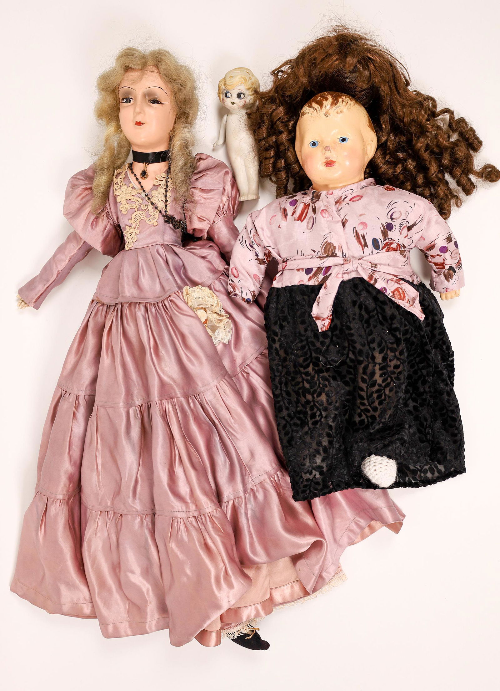 Antique Keen-Eye Boudoir Doll with Little Friends  [138409] (1 of 1)