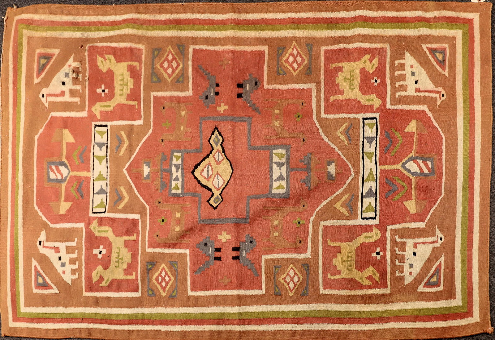 Kilim or Dhurrie Flat Woven Rug  [140182] (1 of 1)