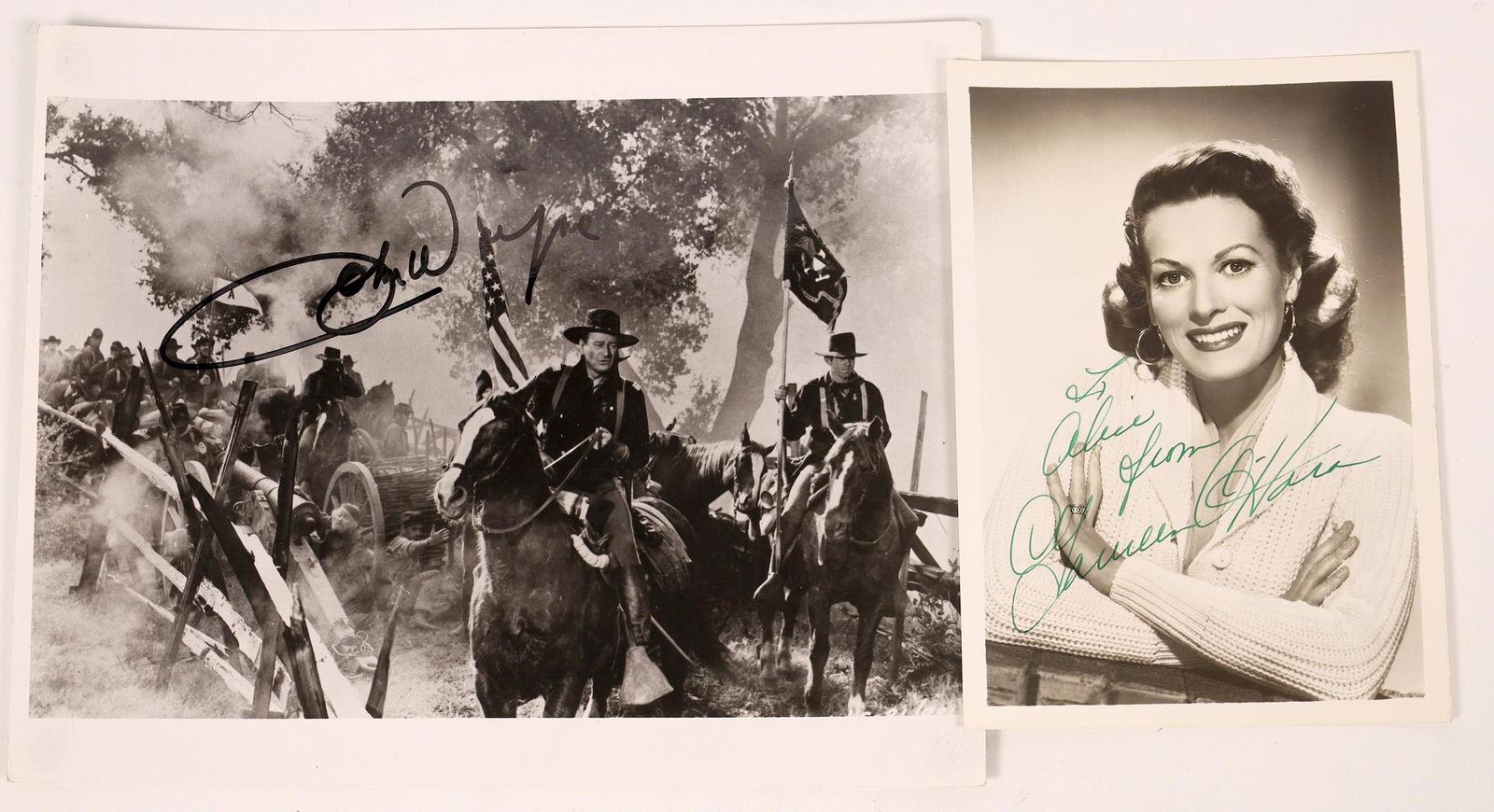 John Wayne & Maureen O'Hara Signed Photos  [131731] (1 of 1)
