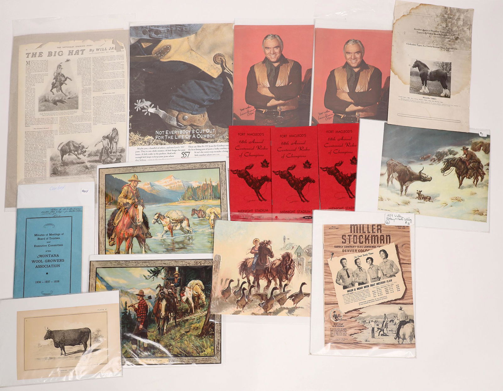 Cowboy Drawings, Prints, Brochures an Other Ephemera  [147120] (1 of 1)