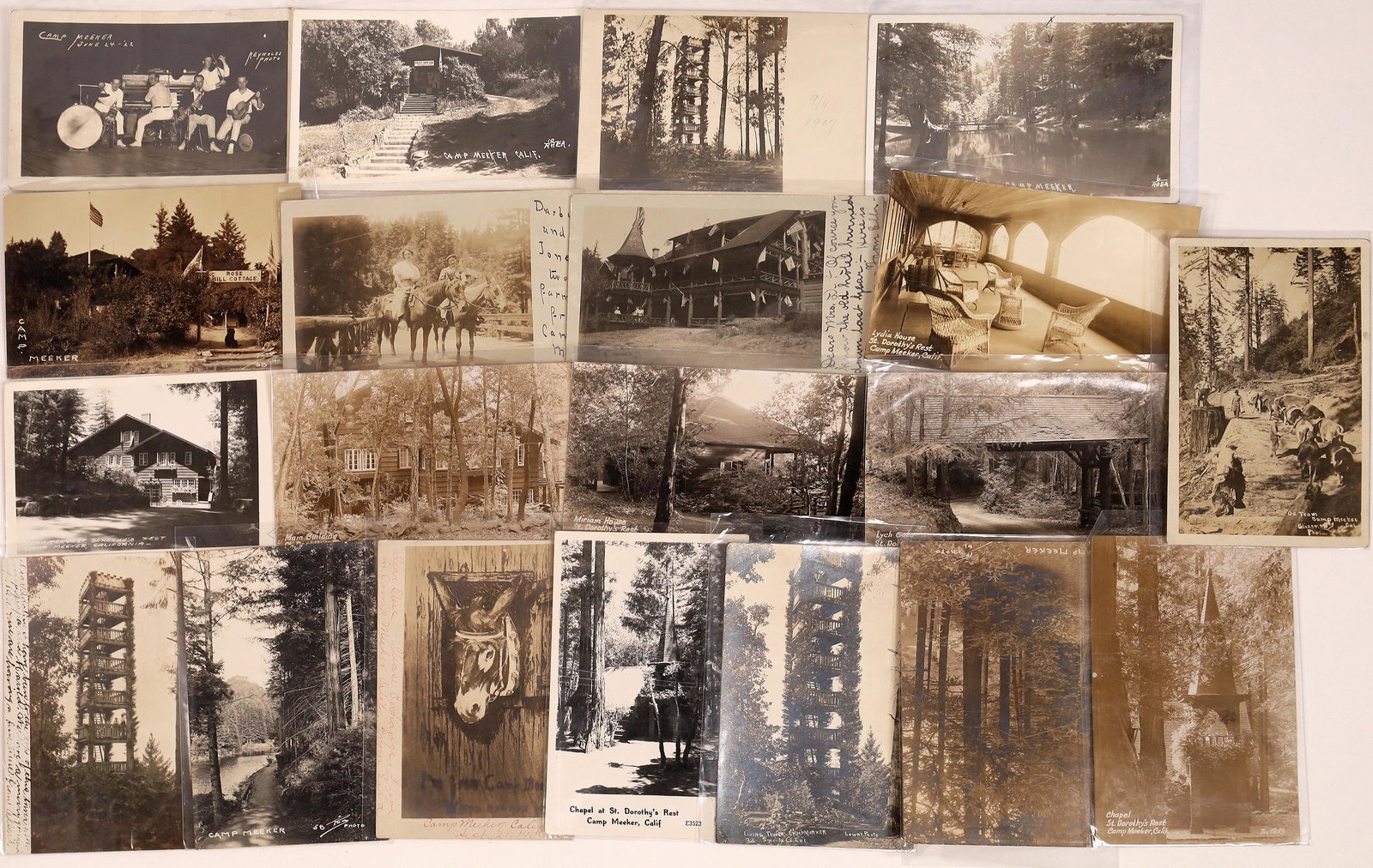 Camp Meeker Historic RPPC Group (20)  [134367] (1 of 1)