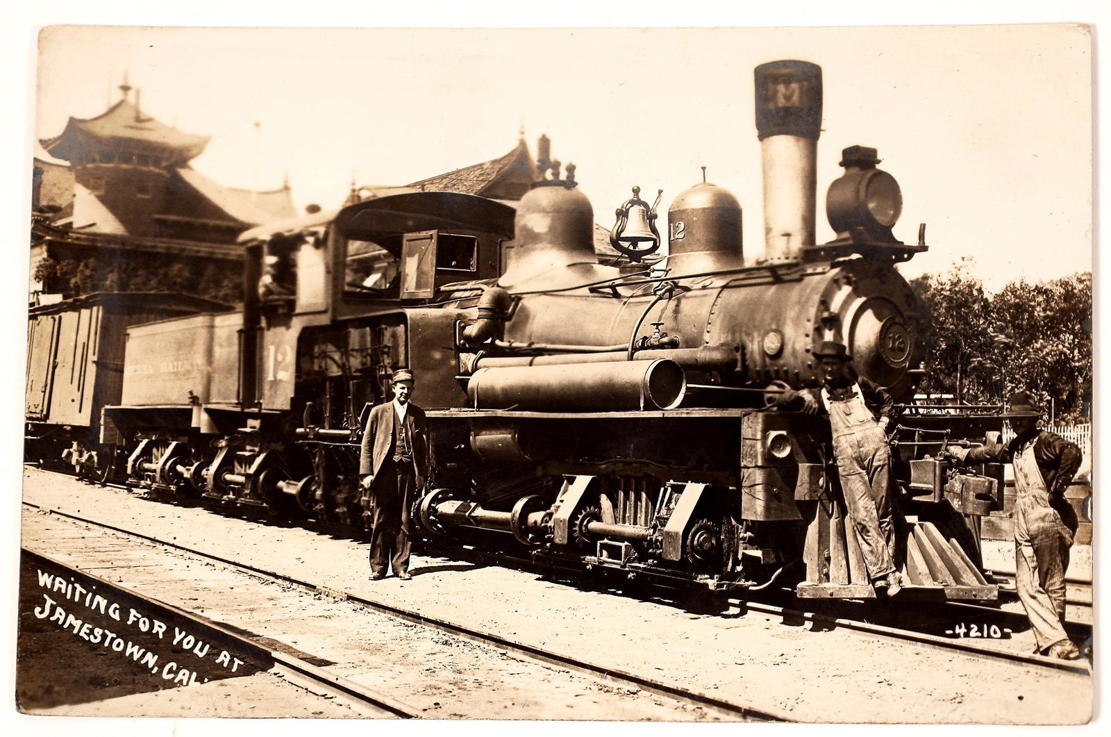 Sierra Railway Train at Jamestown Real Photo Postcard  [134924] (1 of 1)