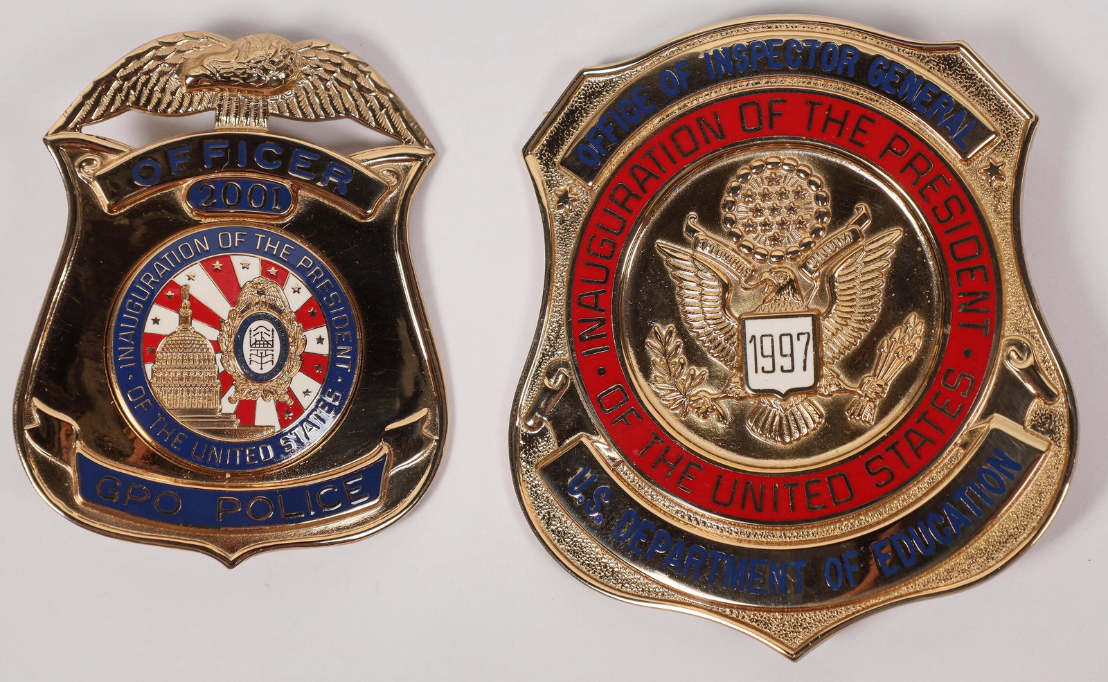 Presidential Inauguration Badge Clinton & Bush  [142129] (1 of 1)