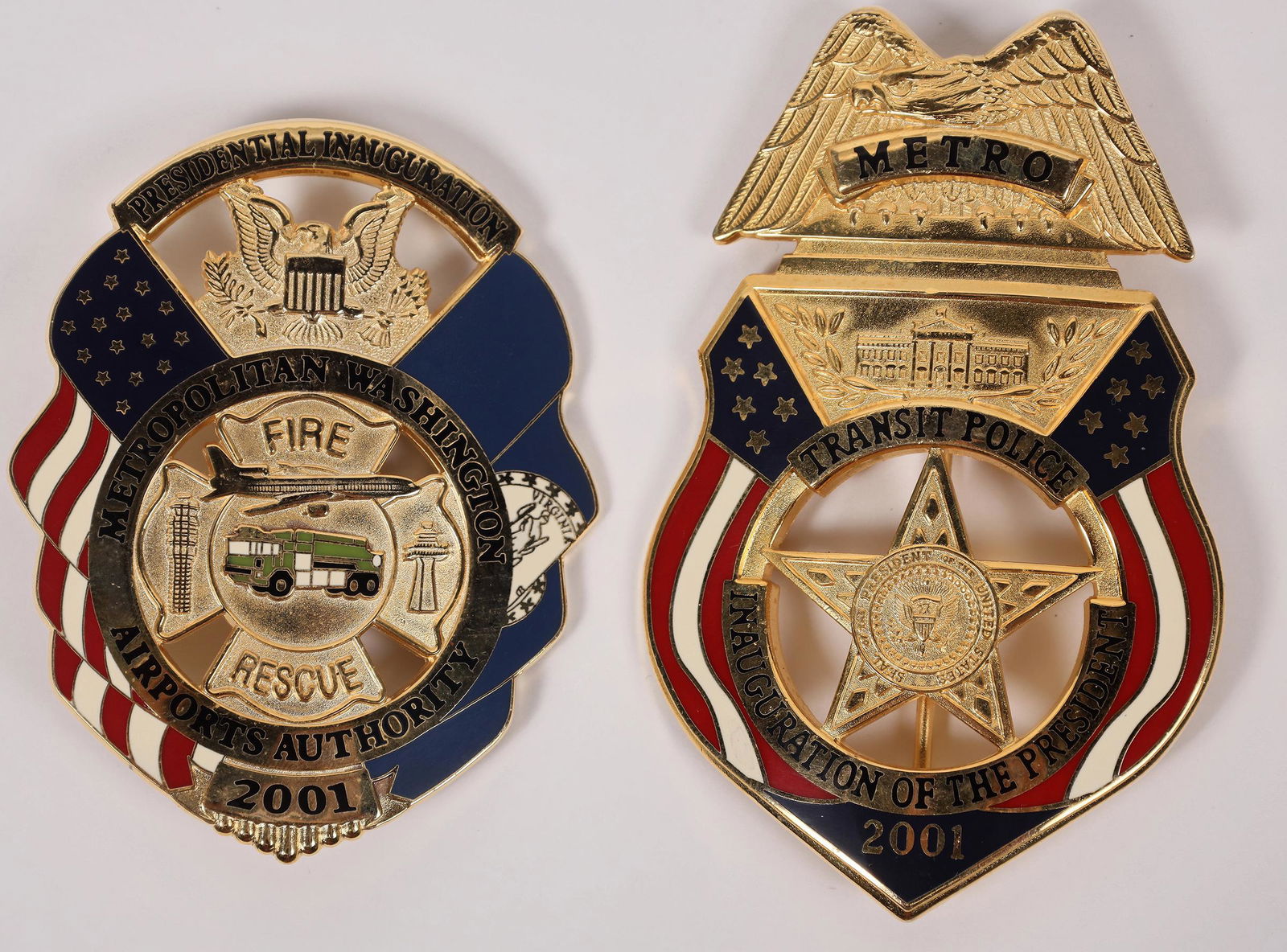 Presidential Inaugural Badges Metro D.C. Agency (2)  [142120] (1 of 1)