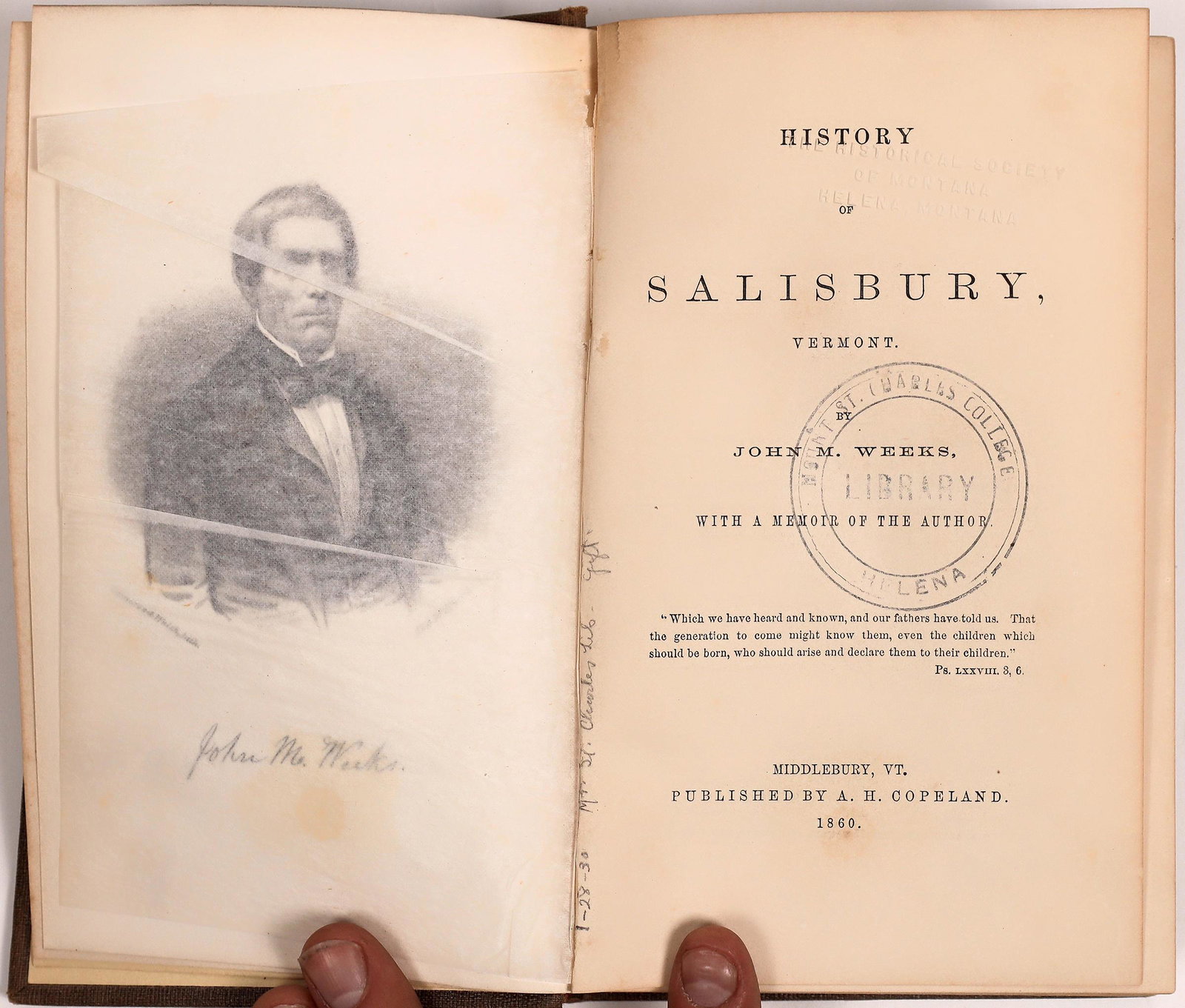 History of Salisbury Vermont by Weeks  [150279] (1 of 1)