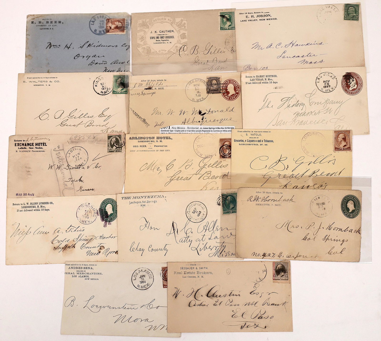 New Mexico- Postal History J-L (14) [151494] (1 of 1)