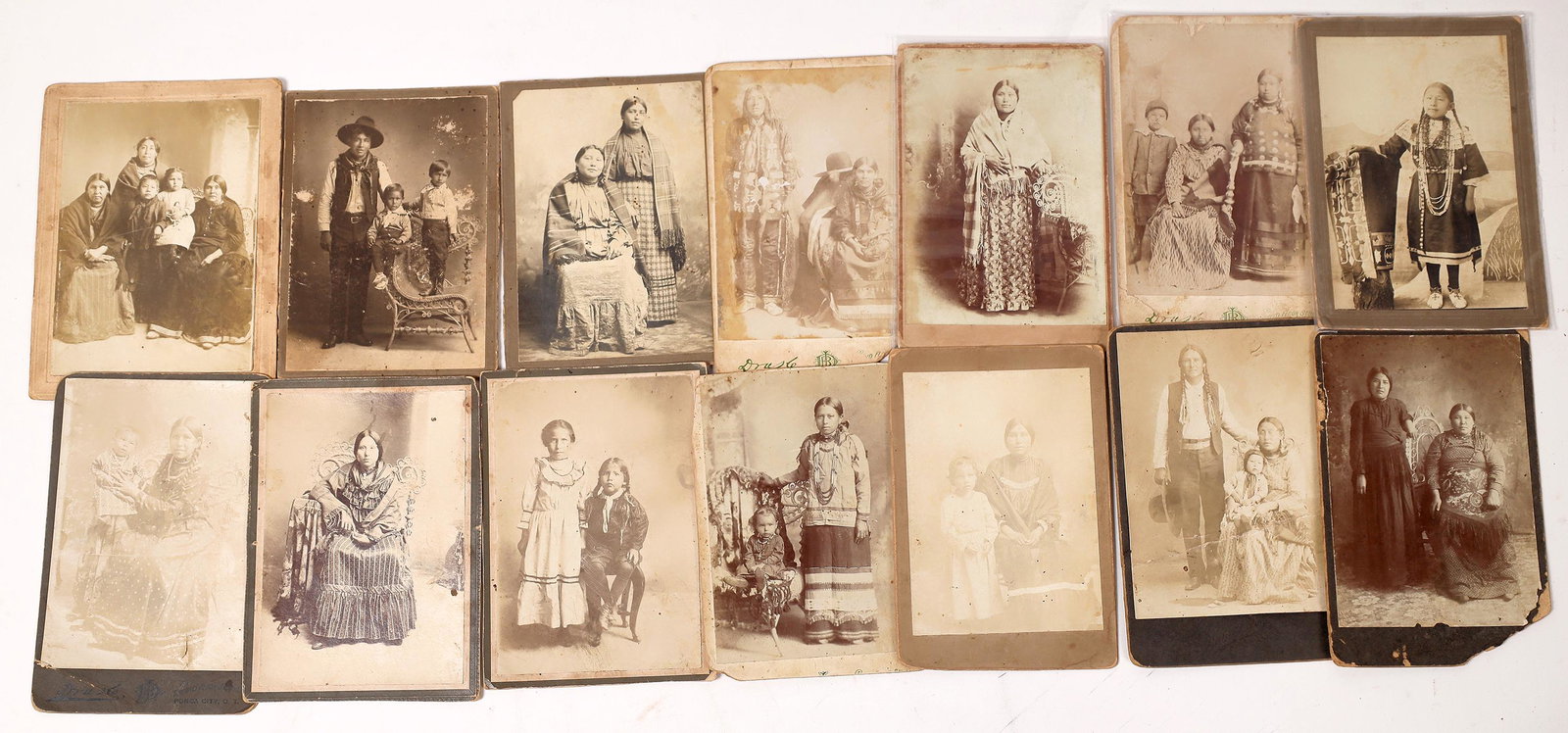 Ponca Indian Cabinet Cards from Ponca City. Oklahoma Territory (14) [151240] (1 of 1)