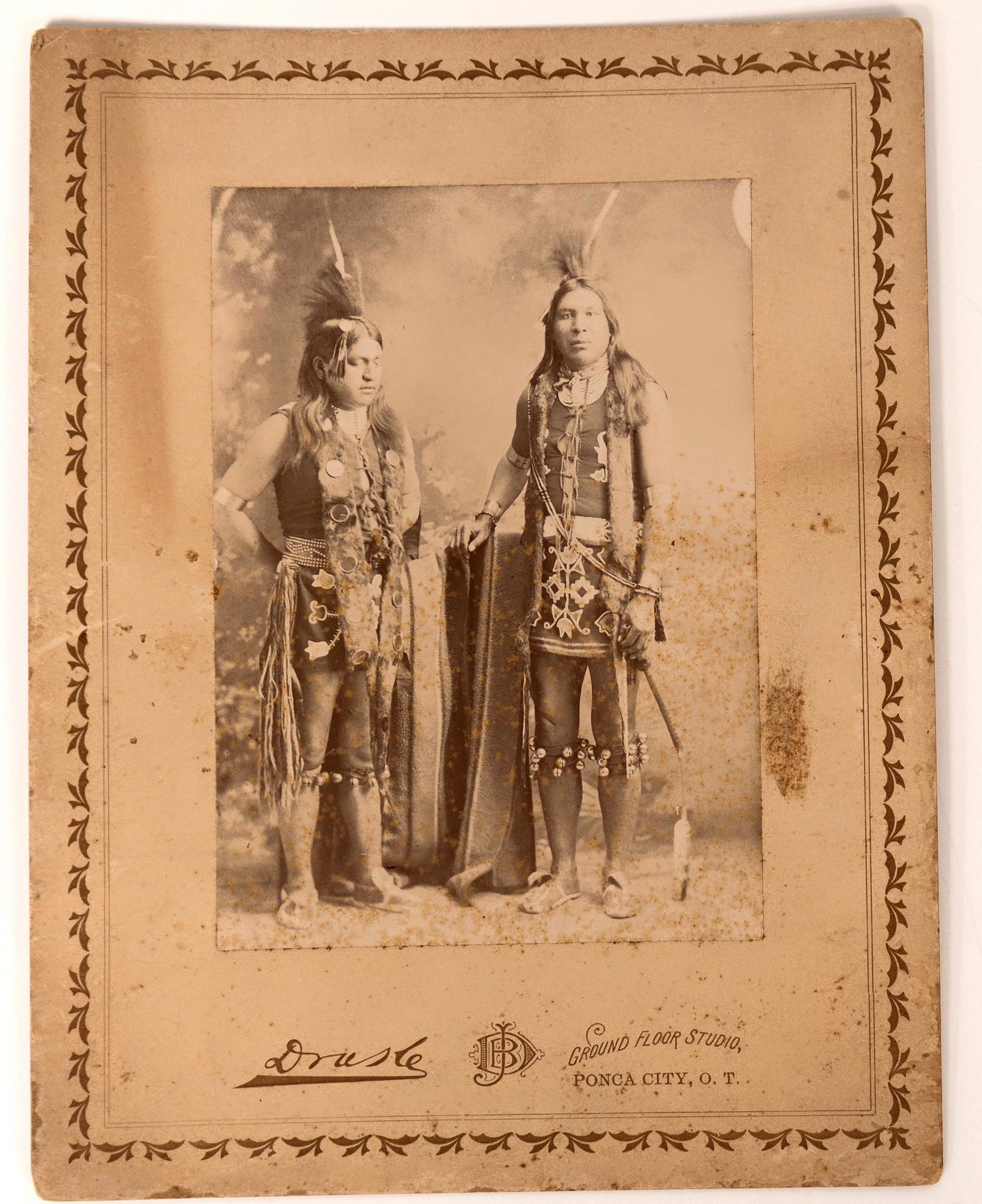 Drake Studio Cabinet Card of Indian Dancers [151241] (1 of 1)