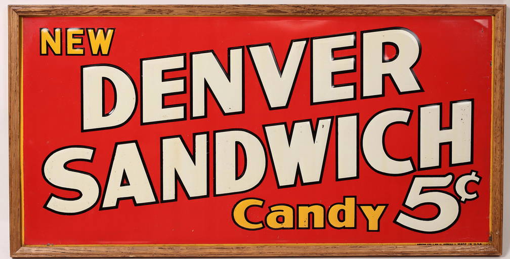 Denver Sandwich Candy Bar Sign, C. 1930s [153596]