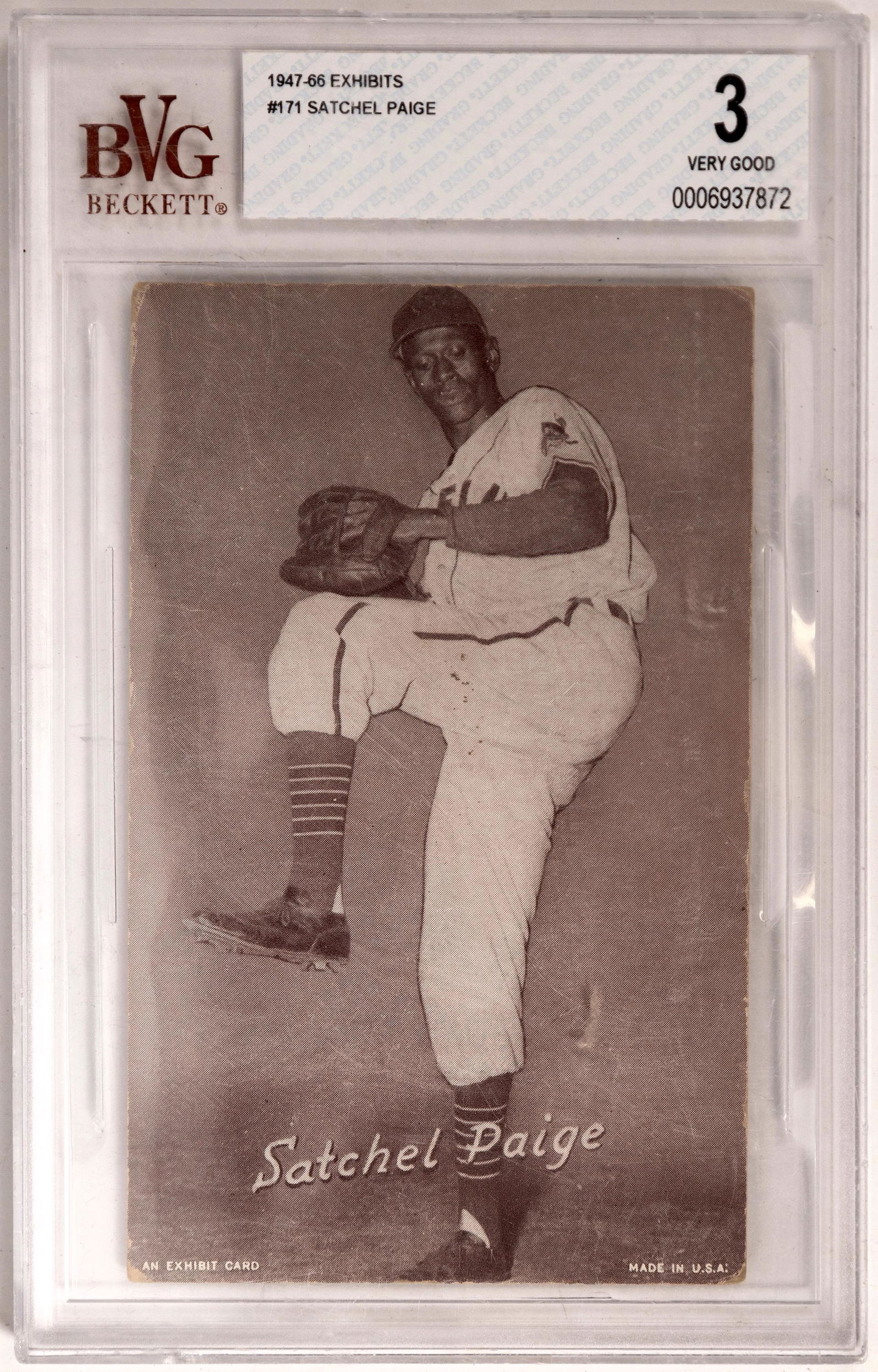 Satchel Paige Exhibit Baseball Card #171, Graded [152743] (1 of 1)