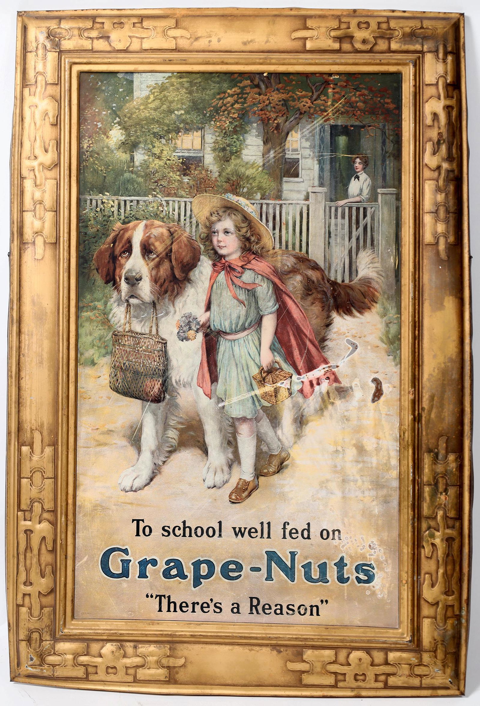 Metal Grape Nuts Advertising Sign [153739] (1 of 1)