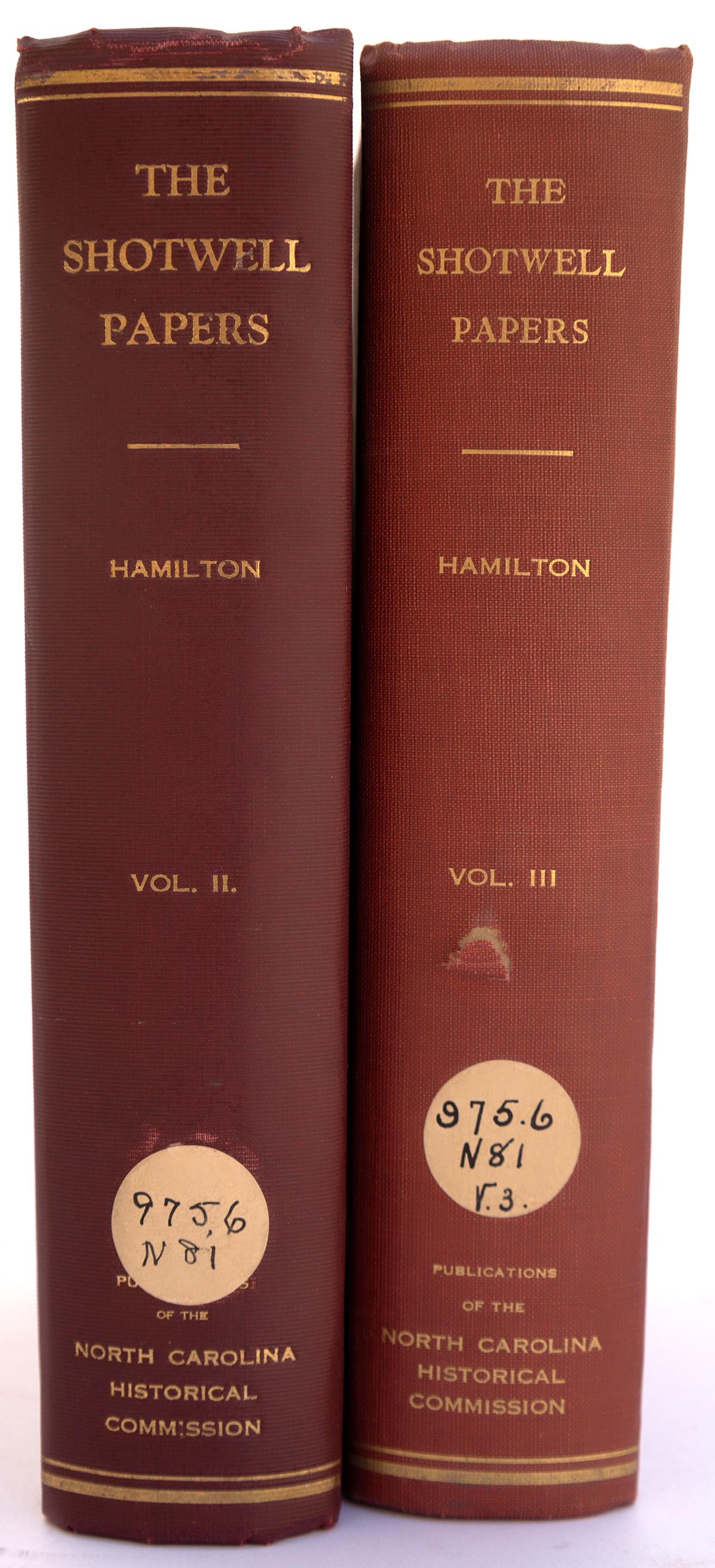 Shotwell Papers, Vols II & III [150481] (1 of 2)