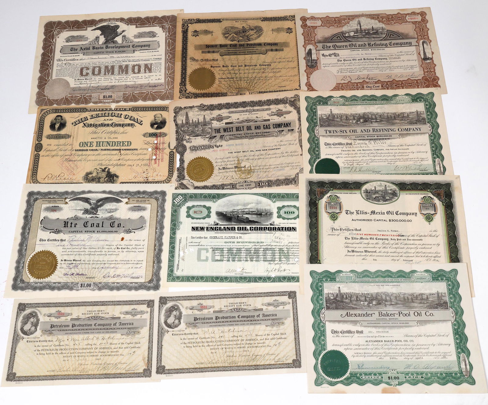 Oil and Coal Stocks, 13 [155054] (1 of 1)