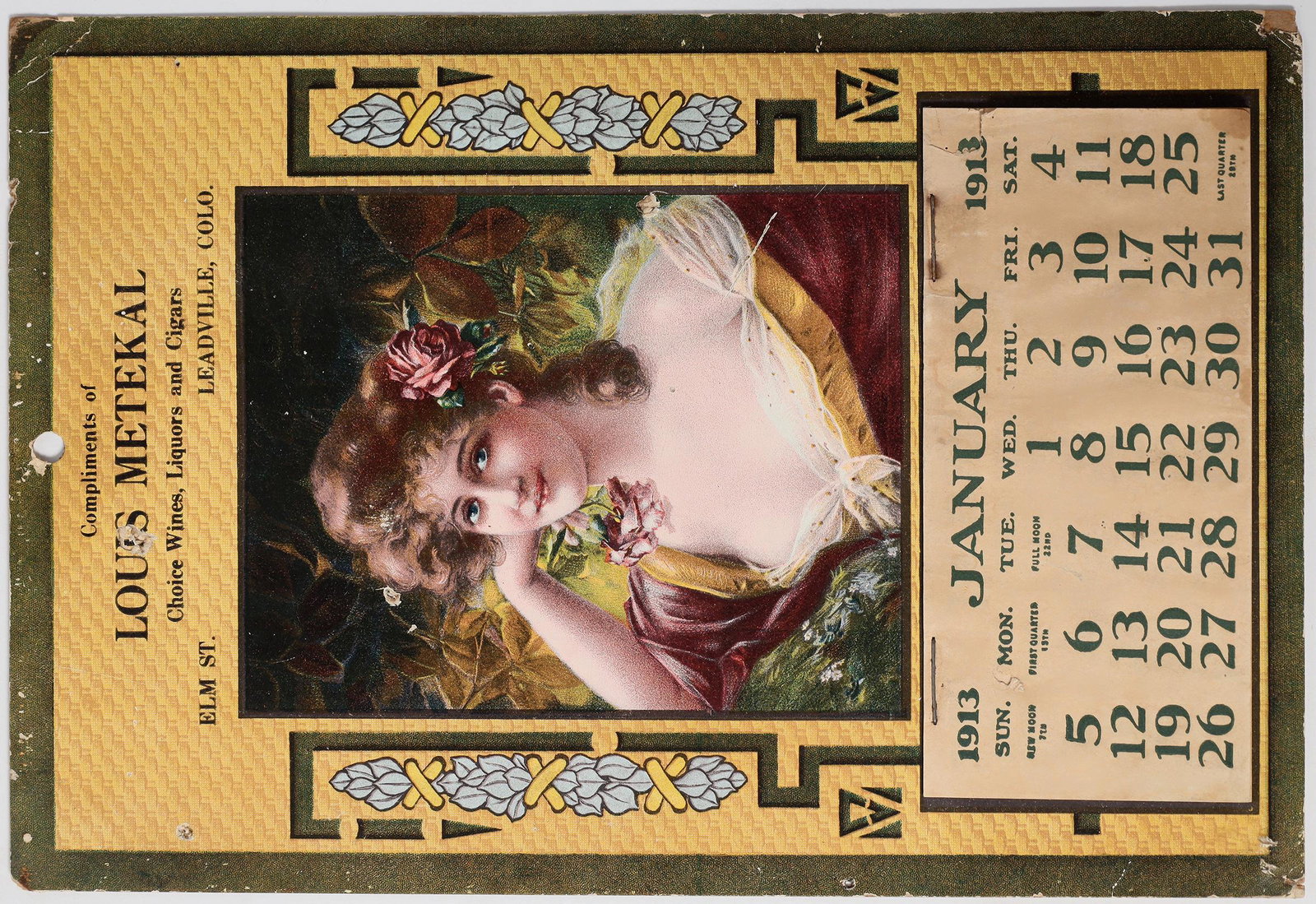 Leadville Liquor Calendar; 1913 [154411] (1 of 1)