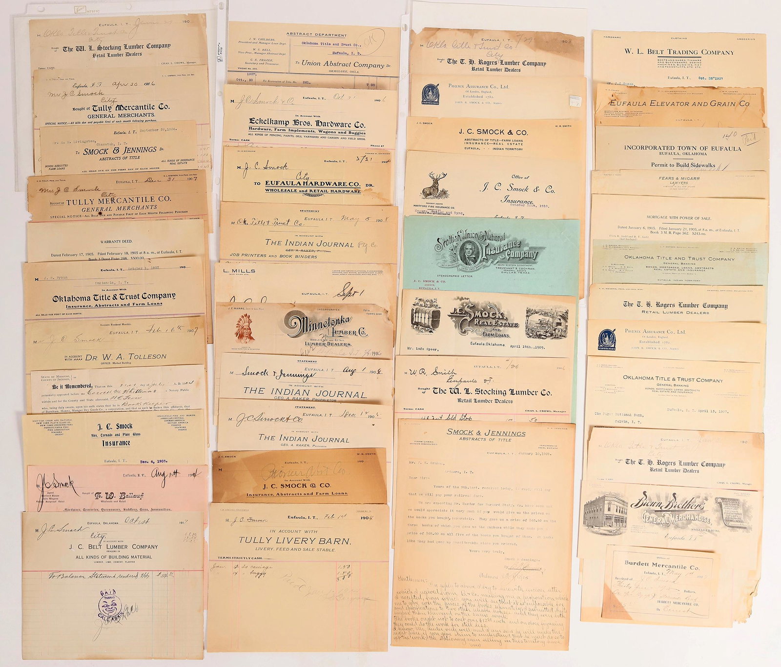Eufaula, Indian Territory / Oklahoma Billheads & Letterheads [155637] (1 of 2)