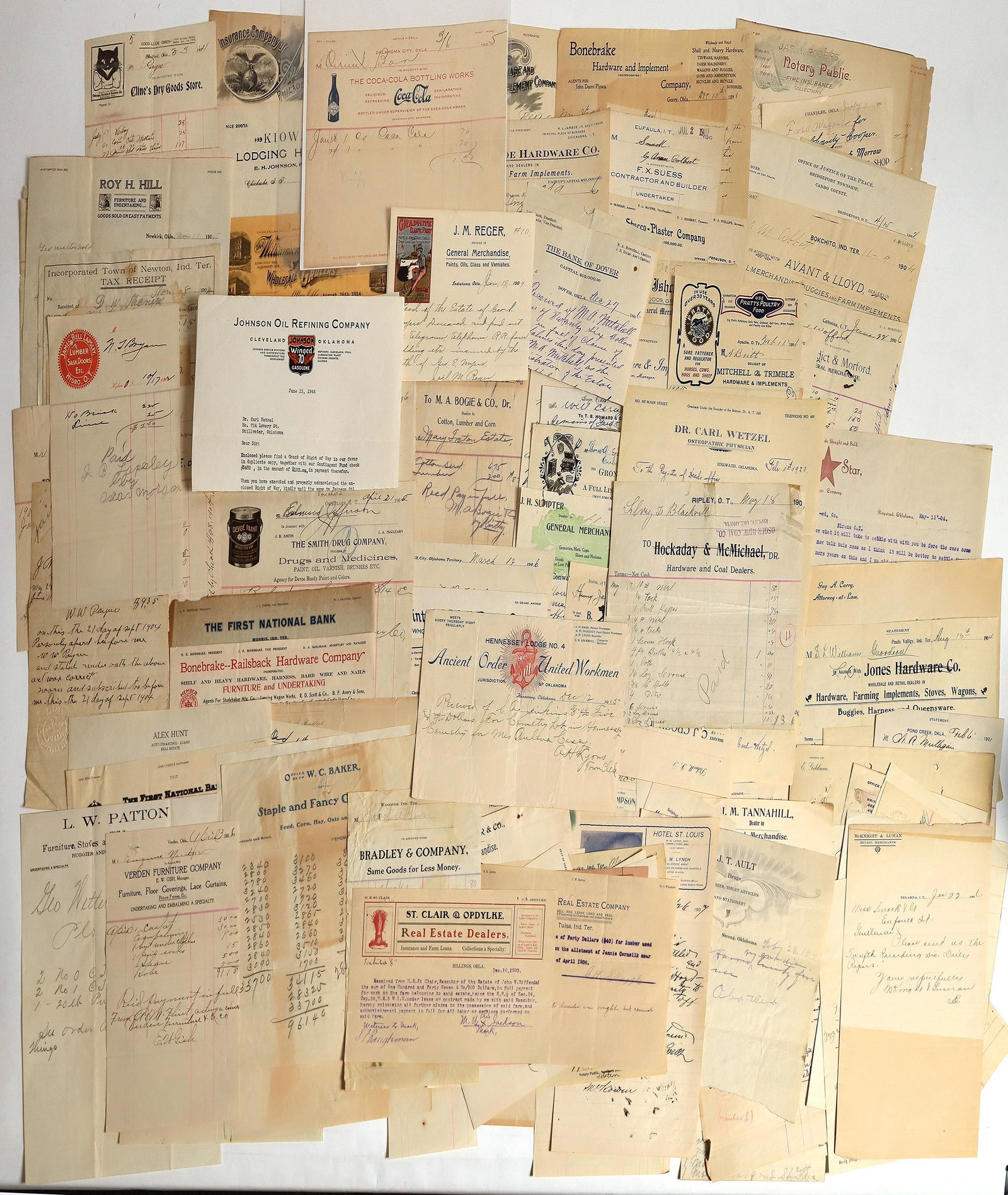 Ultimate Oklahoma / Indian Territory Town Collection of Billheads & Letterheads [155628] (1 of 1)