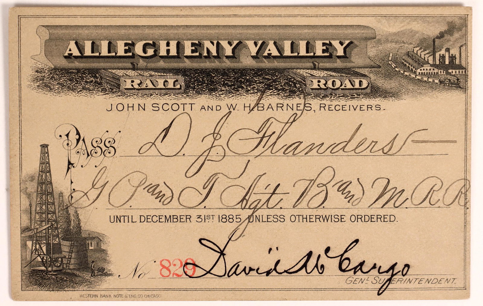 Allegheny Valley Railroad Annual Pass [155802] (1 of 2)