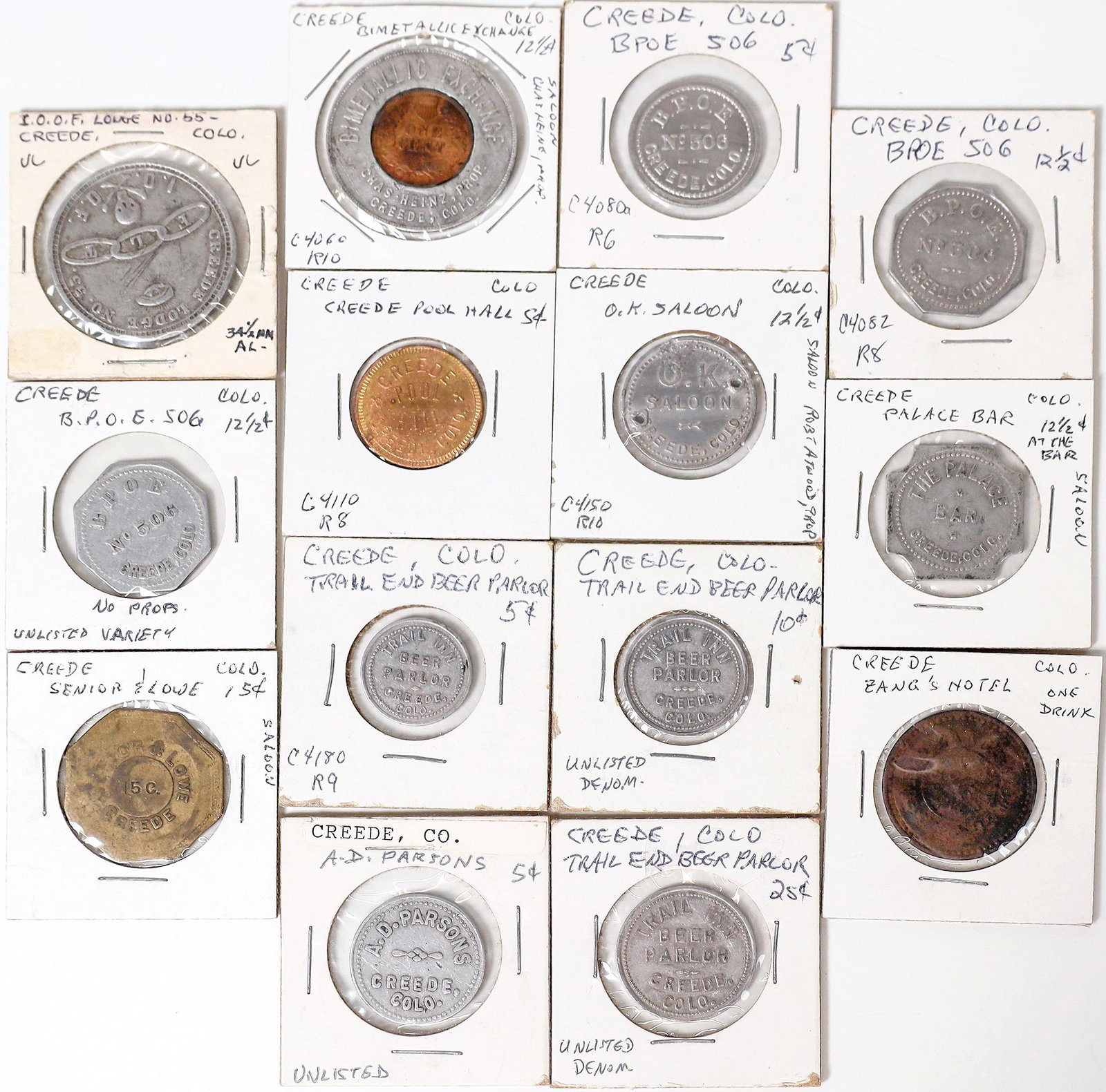 Creede Token Collection (14) [158922] (1 of 2)