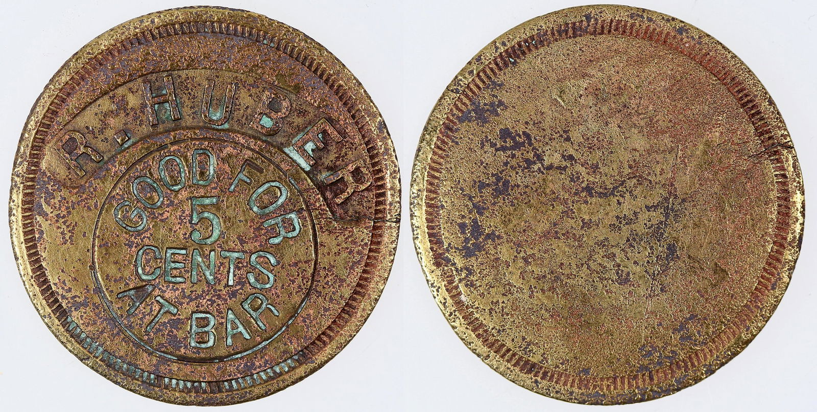 R. Huber (Lion Saloon) Token [159782] (1 of 1)