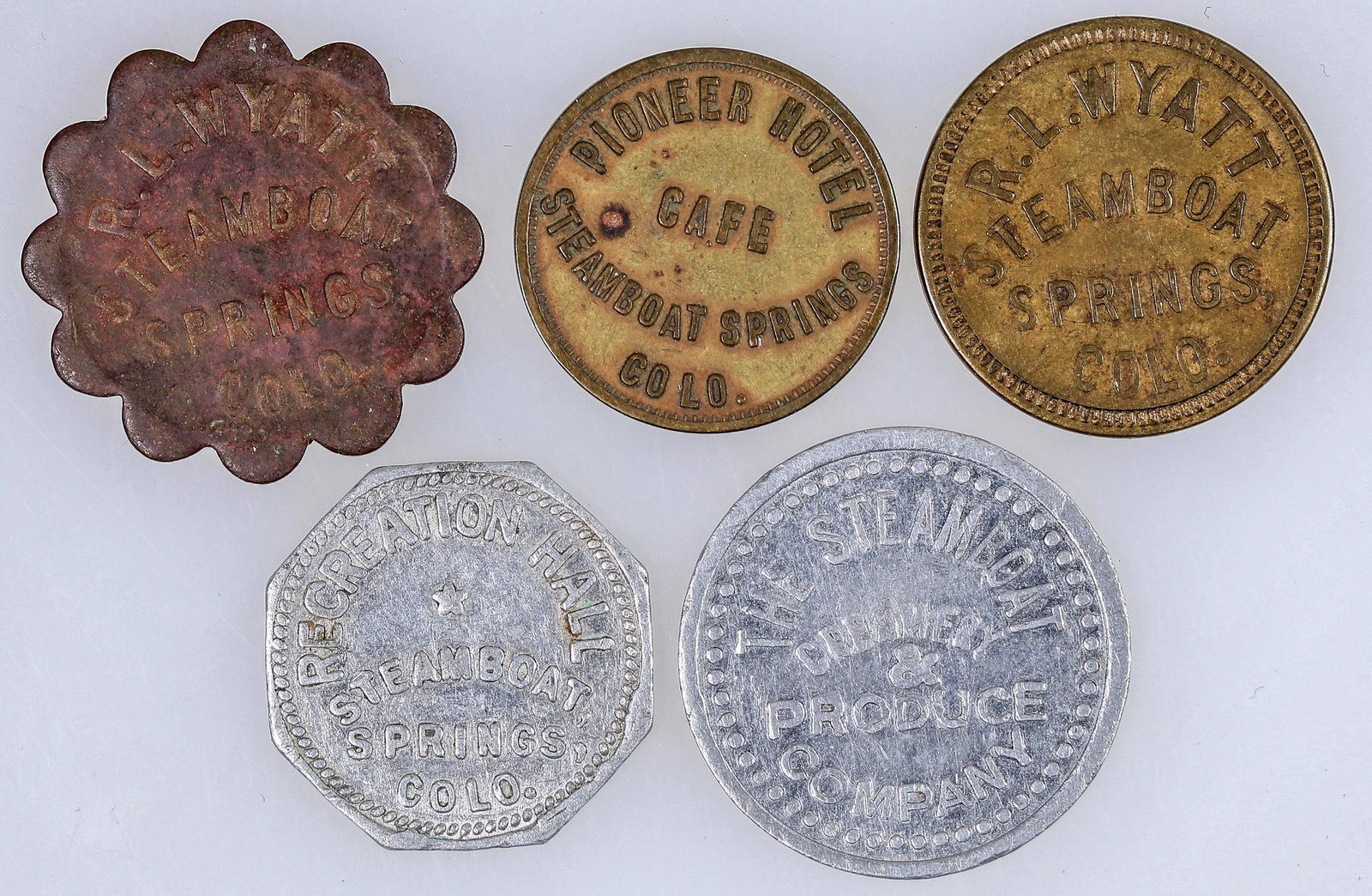Steamboat Springs Token Collection (5) [159545] (1 of 2)